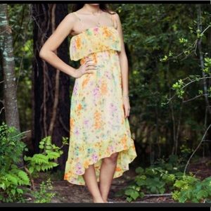 Yellow Summer Floral Dress👗🌸